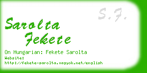 sarolta fekete business card